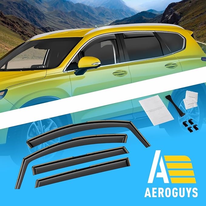 Extra Durable Window Deflectors in-Channel Window Visors Rain Guards Fit - Image 8