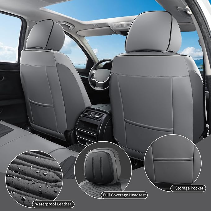 Car Seat Covers Full Set, Leather Seat Covers - Image 8
