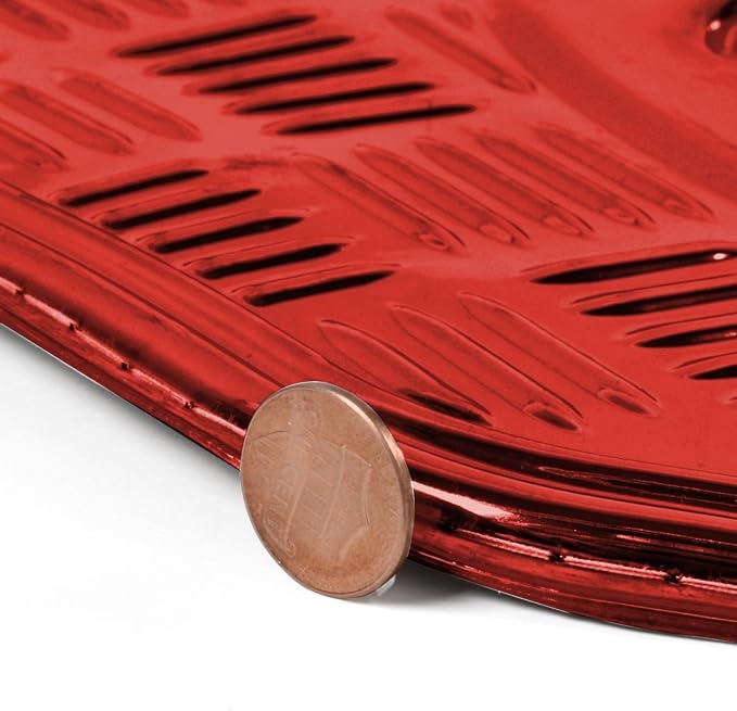 BDK Red All Weather Heavy Duty Car Floor Mats Interior Liners - Image 8