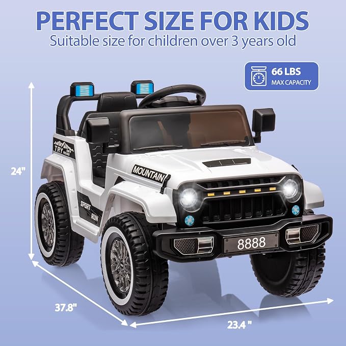 Hetoy 12V Kids Ride On Truck Car, Battery Powered Electric Car w/Parent Remote - Image 6