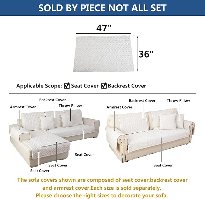 Eismodra Couch Cover, Sectional Couch Covers, Sofa Covers - Image 5