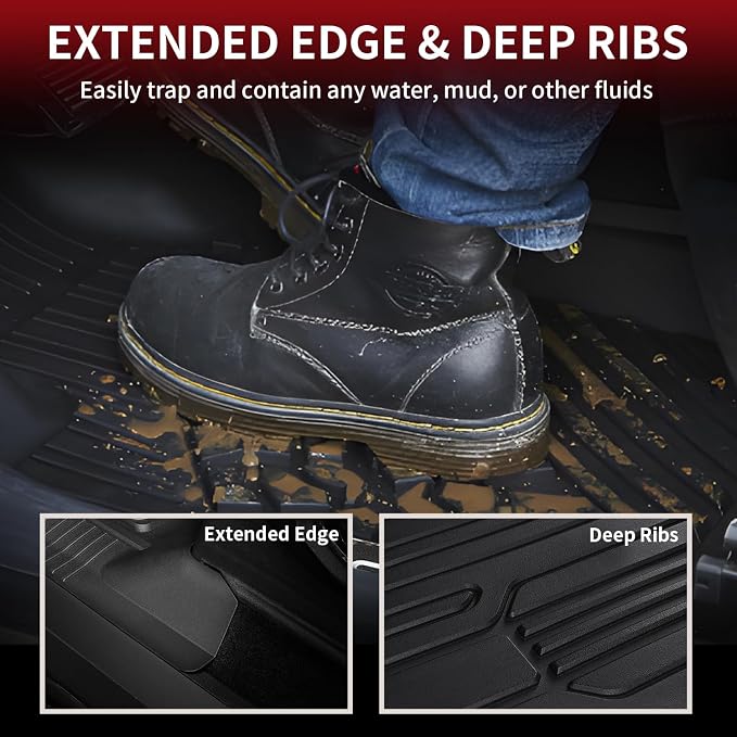 LASFIT Front Floor Mats for Ford F-150 2015-2025 | F150 Lightning 2022-2025 - Image 4