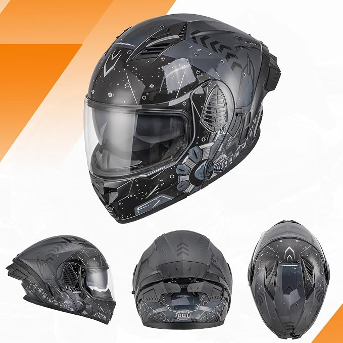 Modular Motorcycle Helmets Full Face Flip up Street Bike Motorcycle Helmet - Image 2