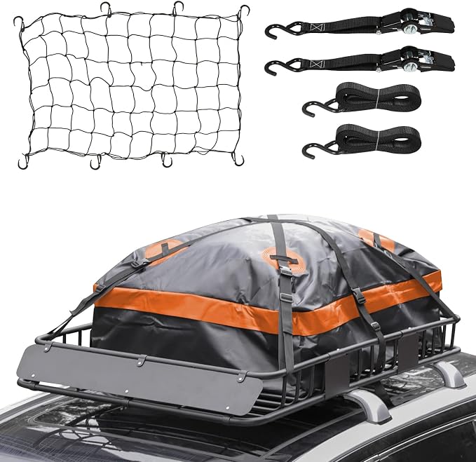 WEIZE 54" x 34" x 6" 200lb Heavy Duty Roof Rack Carrier Basket by WEIZE
