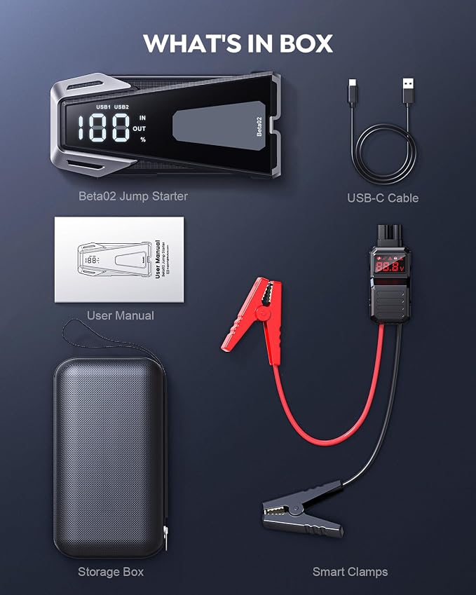 Portable Car Battery Jump Starter 6000A 21800mAh, Car Battery Jumper Starter - Image 6