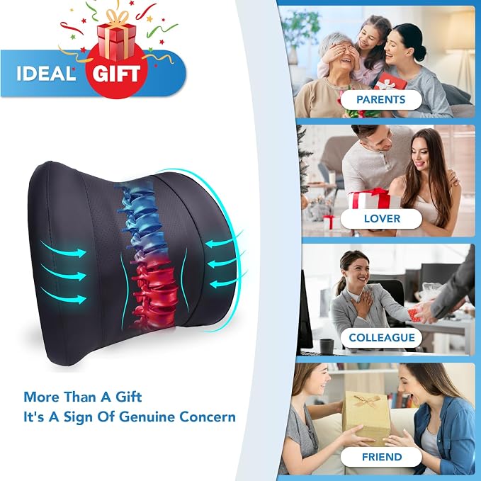 Lumbar Support Pillow for Car, Memory Foam Lumbar Pillow for Lower Back Pain - Image 7