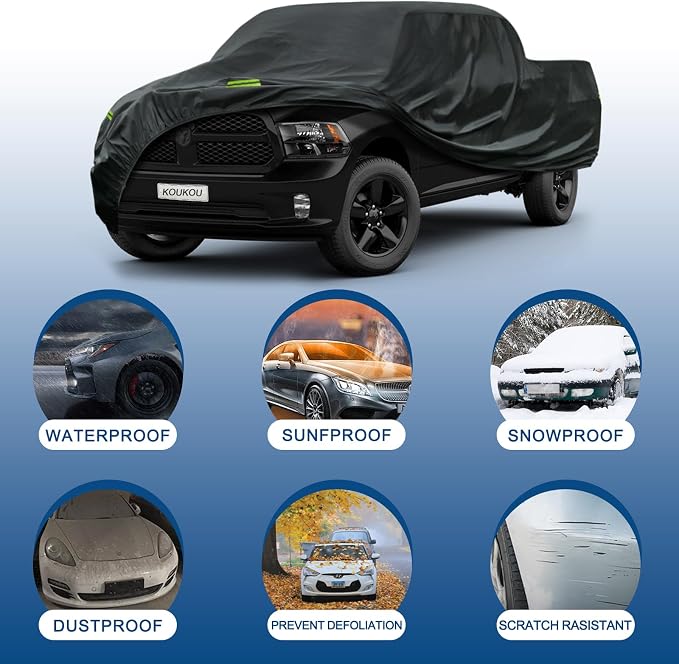 KouKou Truck Cover Waterproof All Weather, 7 Layers Heavy Duty Pickup Truck - Image 4