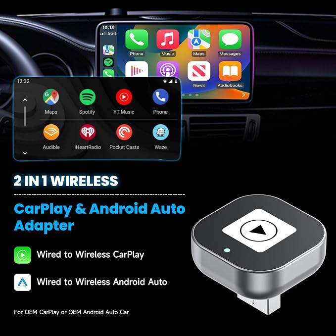 Spedal CL322 Wireless CarPlay & Android Auto Adapter – 2025 Upgrade Mini Design - Image 2