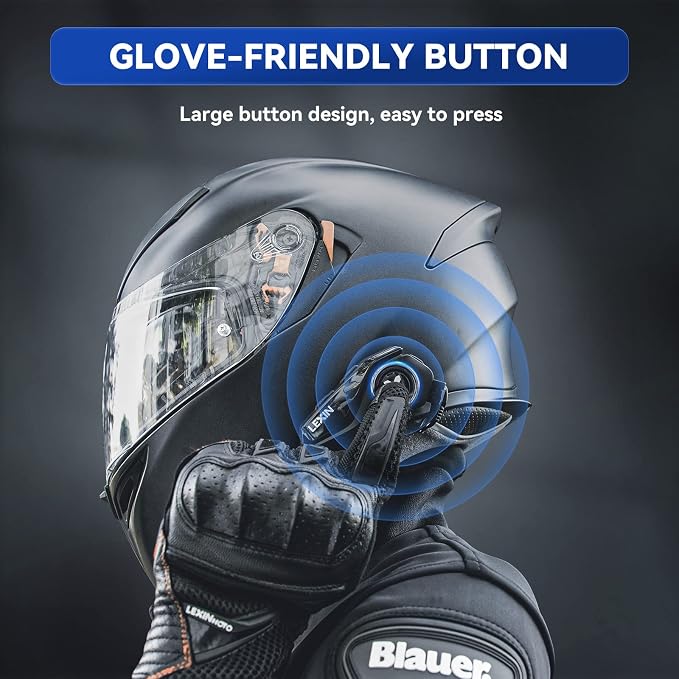 LEXIN G2P Motorcycle Helmet Bluetooth Headset, Group Intercom Communication - Image 3