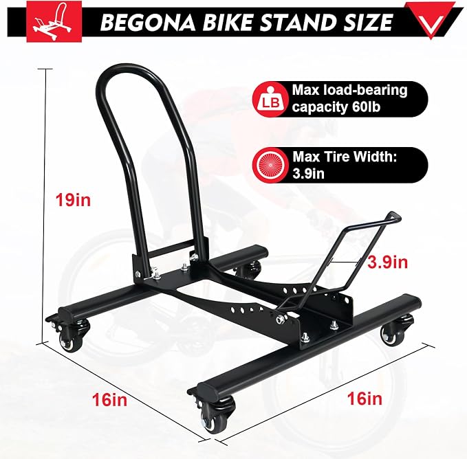 Bike Floor Stand Freestanding Space-Saving Indoor Garage Bike Storage Bicycle - Image 5