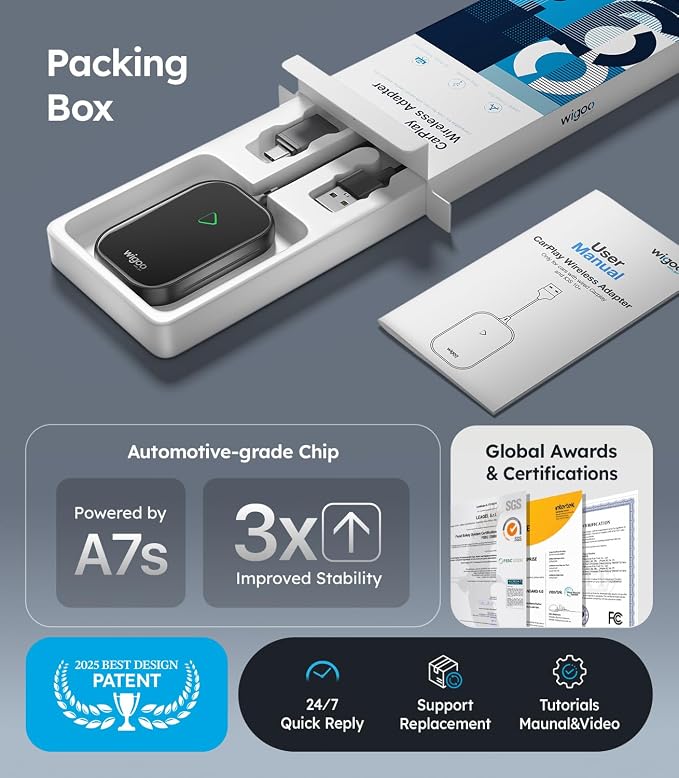 Wigoo 2025 Upgrade Wireless CarPlay Adapter - Image 7