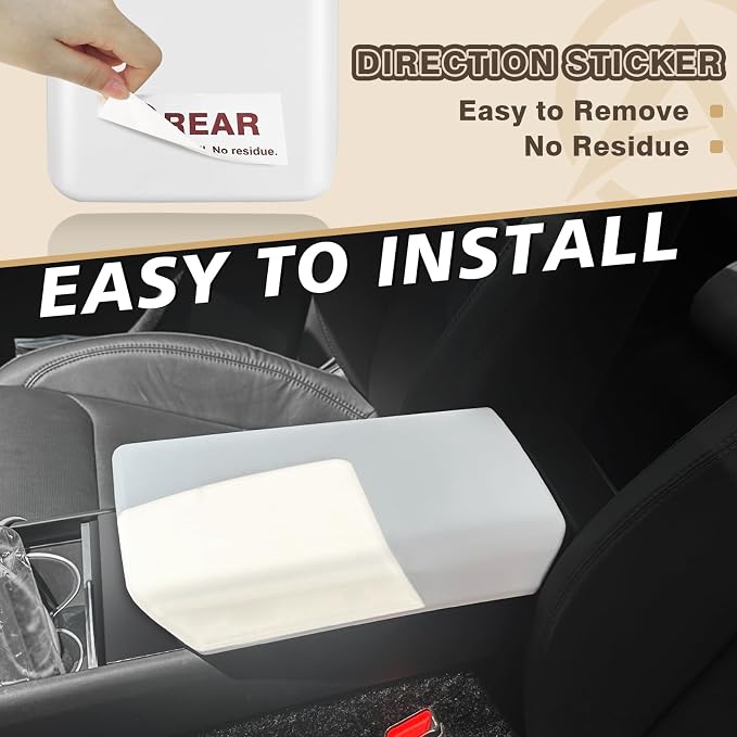 Muslogy Compatible with 2026+ Model Y Juniper Refresh Accessories Armrest Cover - Image 5