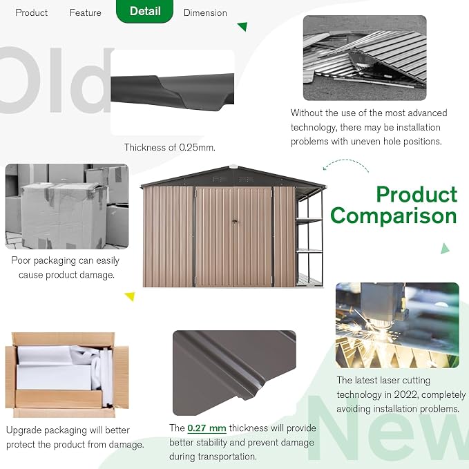 AECOJOY 10x8 Metal Storage Shed - Image 5