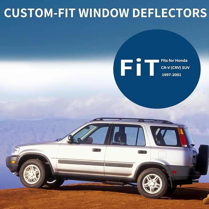 4PCS Rain Guards Window Visors Wind Deflector Fits - Image 2