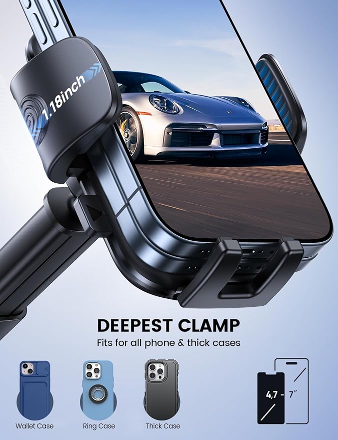 Lamicall Car Phone Holder Mount 360° Rotation Phone Holders - Image 5