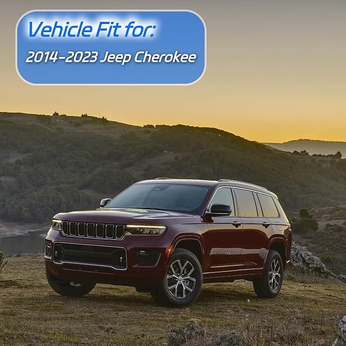 Window Rain Guards Fit for 2014-2023 Jeep Cherokee, Outside Mount Vent Window - Image 2