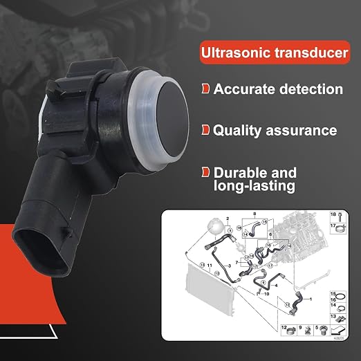 4 PCS Car PDC Parking Sensor Bumper Parking Sensor - Image 3