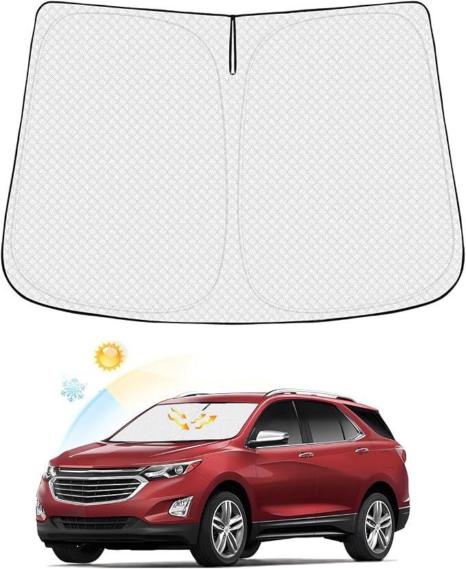 Windshield Sun Shade for Chevrolet/Chevy Equinox 2018-2024 Accessories Thicken by Canvcle