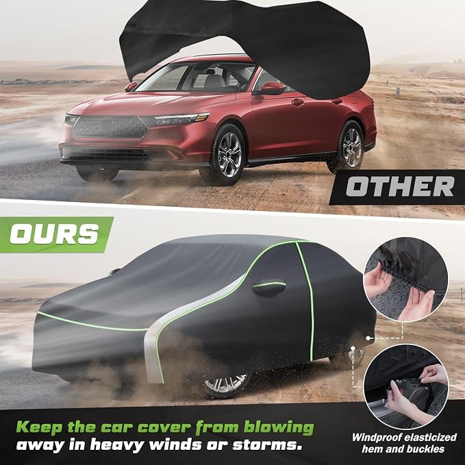 Mixsuper Liner Car Cover for Honda Accord 2001-2026, 7 Layers Waterproof Car - Image 6