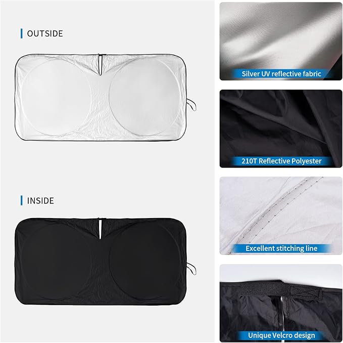 INSAUTO Windshield Sun Shades Custom Fit - Image 5