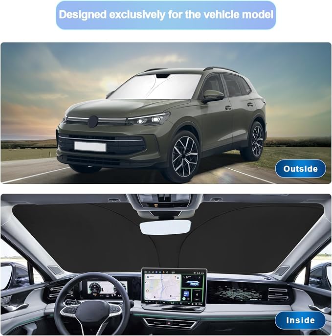 SXCY for 2025 VW Tiguan Windshield Sunshade for Volkswagen Tiguan 2025 - Image 2