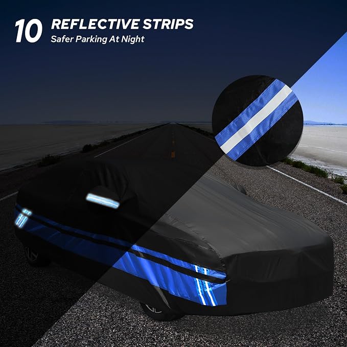 10-Layer for Toyota Corolla Car Cover Waterproof All Weather for Automobiles - Image 5