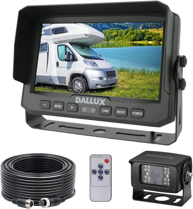 DALLUX Heavy Duty Vehicle Truck Bus Backup Camera System, Waterproof Night by DALLUX