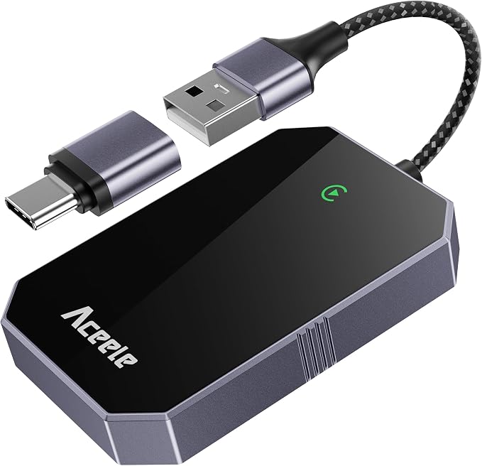 Wireless CarPlay Adapter for Apple iPhone, 2025 Upgraded Converts Wired to by Aceele