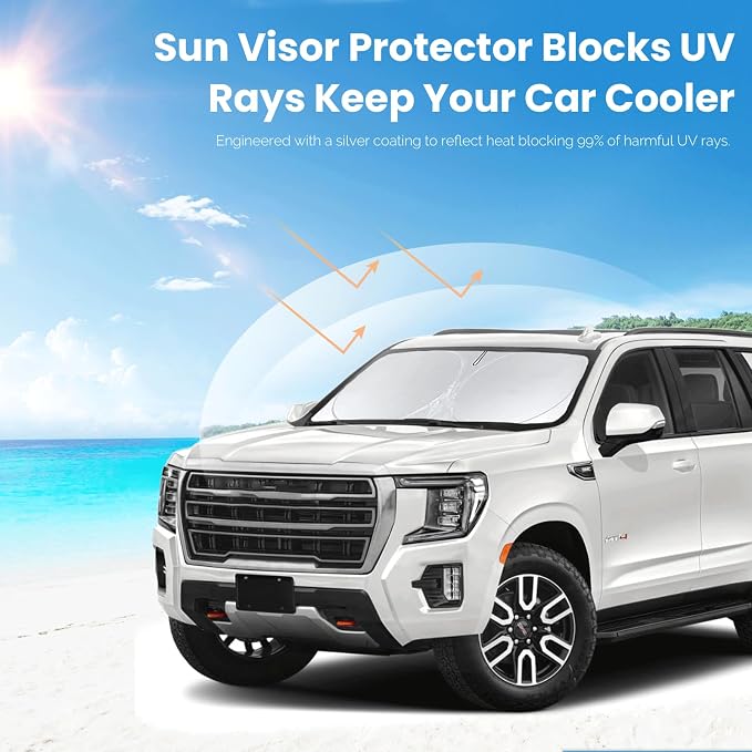 Custom Windshield Sunshade for 2021 2022 2023 2024 2025 GMC Yukon XL - Image 5