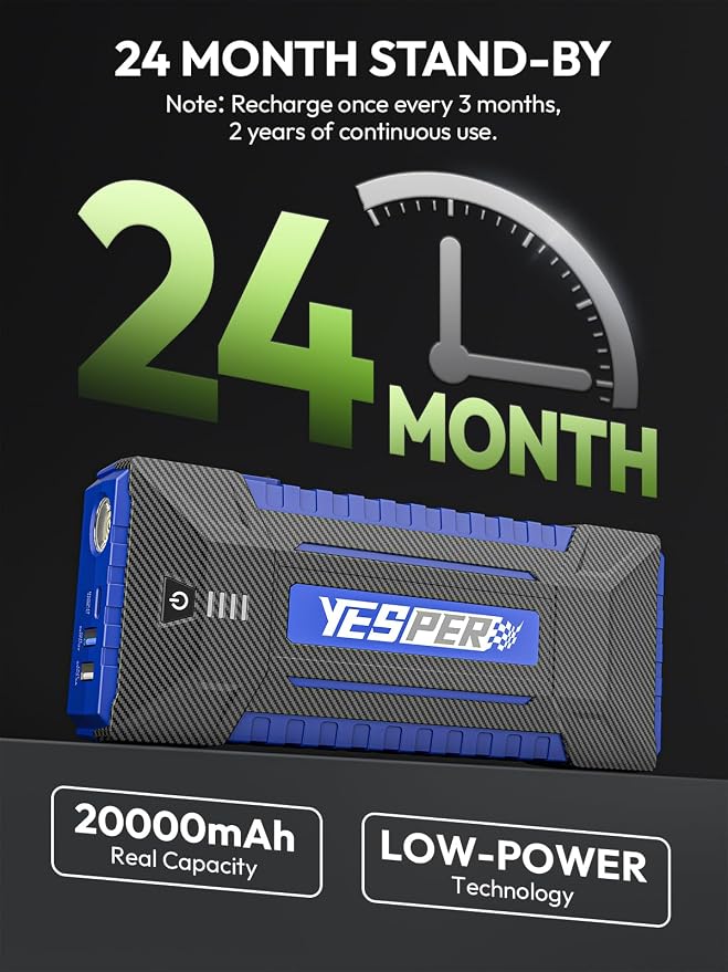 YESPER 2160A Car Jump Starter Portable，Battery Jumper Booster Pack, Boost Jump - Image 7