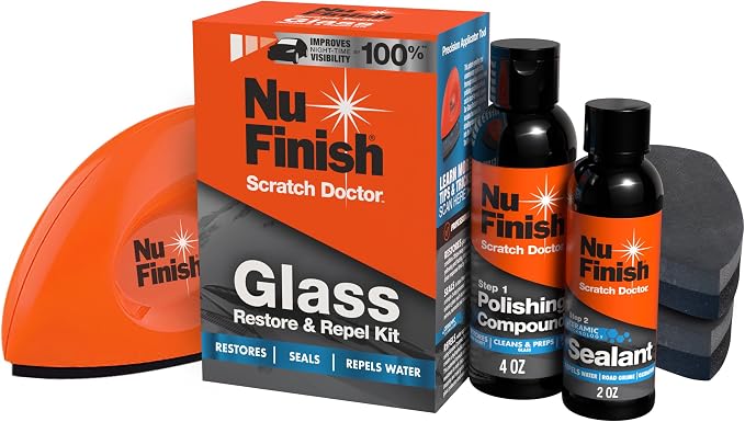 Nu Finish Glass Restore & Repel Kit, Two Step Regimen by NuFinish