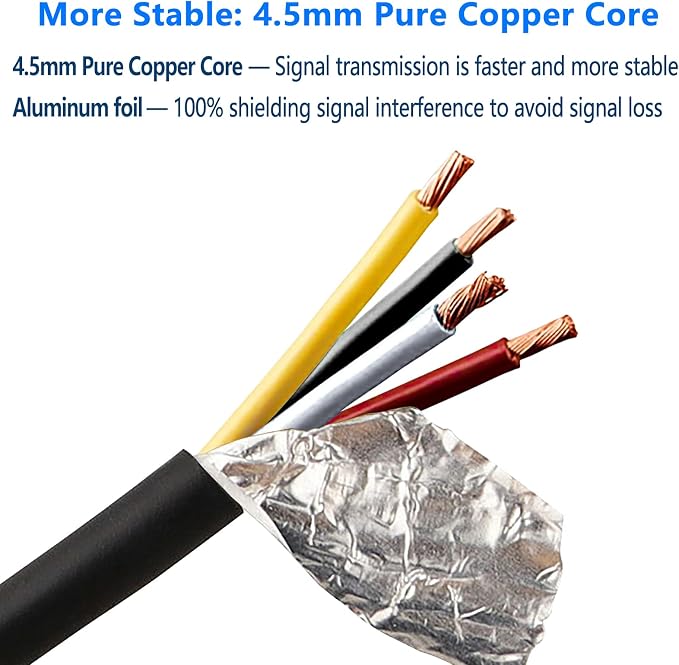 4-pin Aviation Video Extension Cable, Lonlonty Backup Camera Extension Cable - Image 4