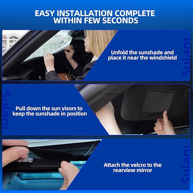 Windshield Sun Shade for Kia Sportage 2018-2022 Foldable Sunshade Custom Fit - Image 5