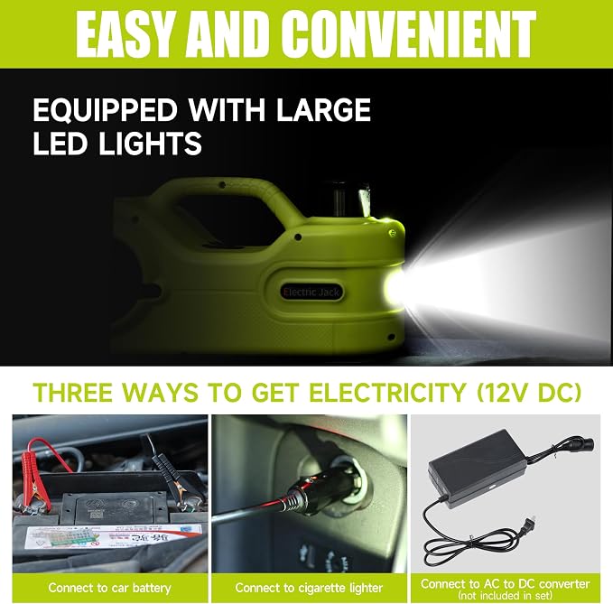 Electric Car Jack Kit 5T 12V Hydraulic Tire Jack - Image 6
