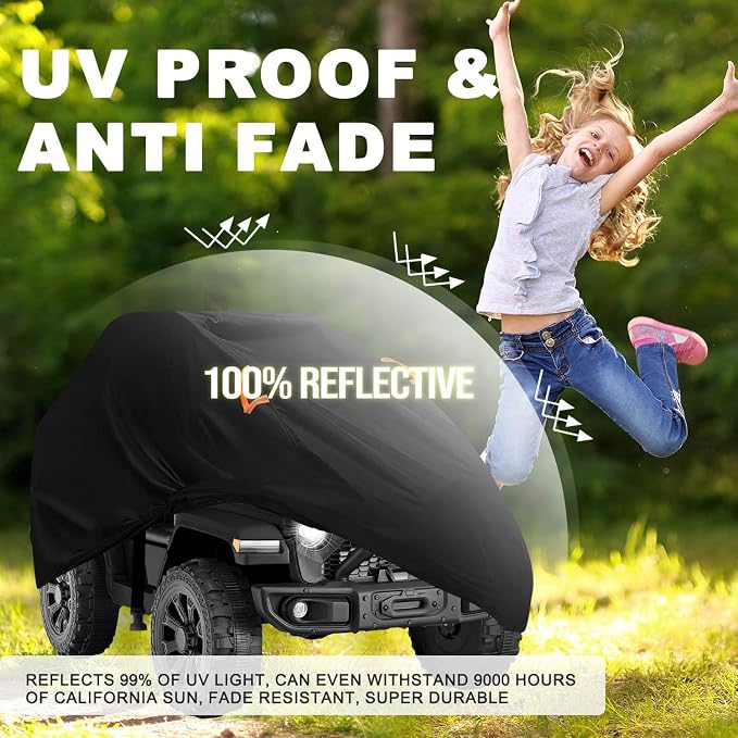 Kids Ride-On Toys Car Cover Waterproof, 12/24V Powered Wheels Electric Battery - Image 5
