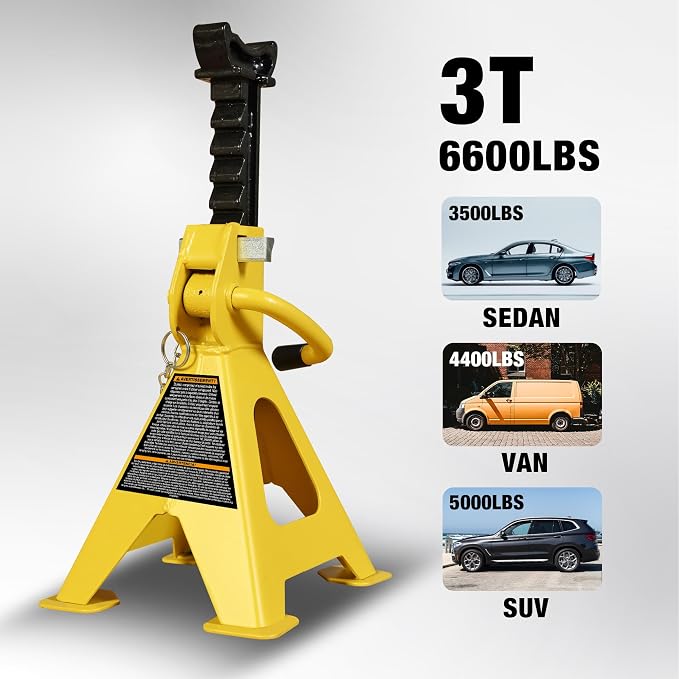 YELLOW JACKET Car Jack Stands 3 Ton - Image 7