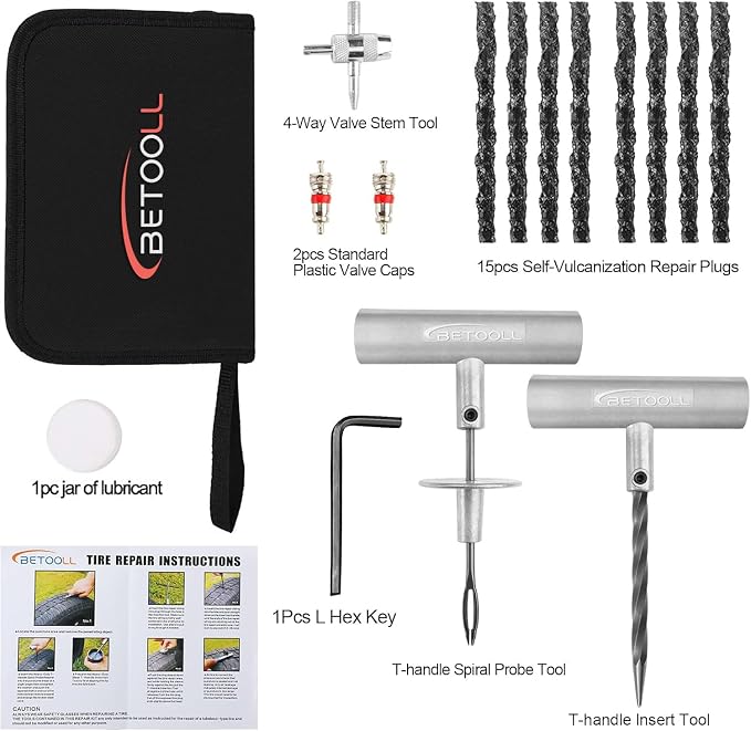 Tire Repair Kit, for car Motorcycle, Golf Cart, Trailer etc. - Image 2