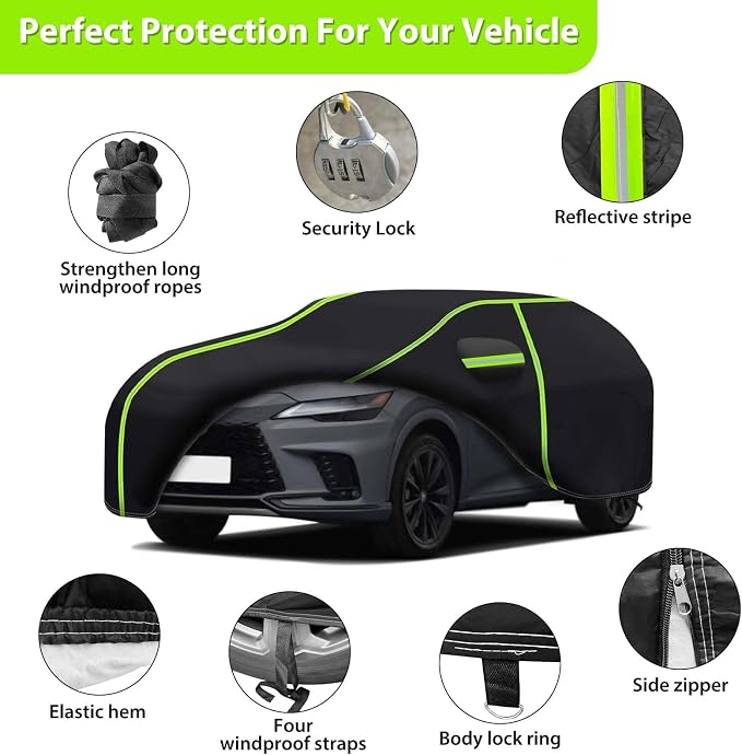 Car Cover for 2015-2024 RX350 RX450 RX500，PEVA Full Car Cover –Adding Cotton - Image 2