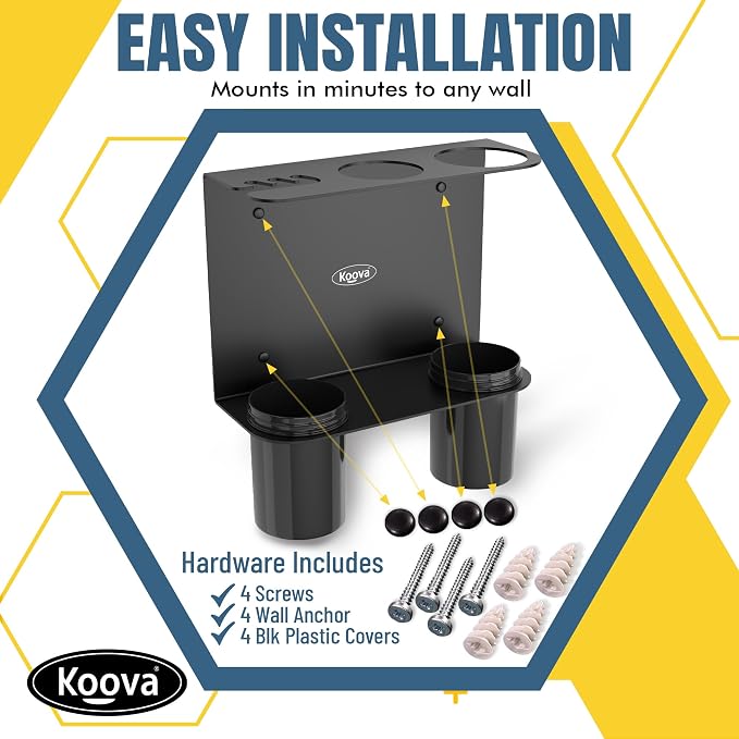 Koova Grease Gun Holder | Tractor Grease Gun Garage Organizer Wall Mount | - Image 2