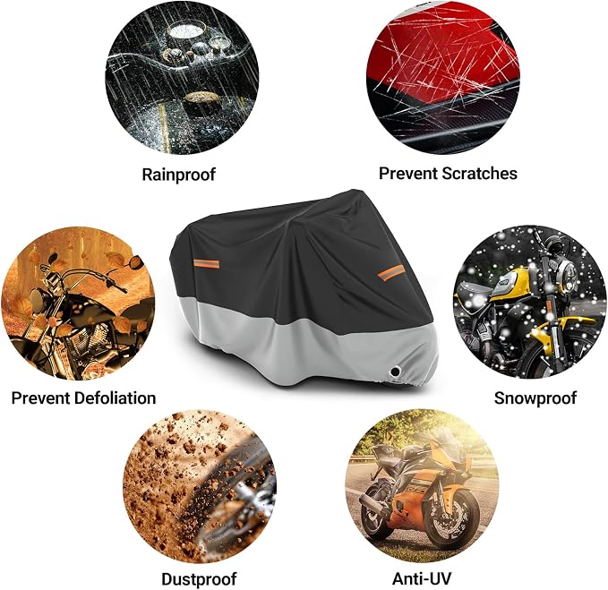 Favoto Motorcycle Cover Waterproof Outdoor - Image 7