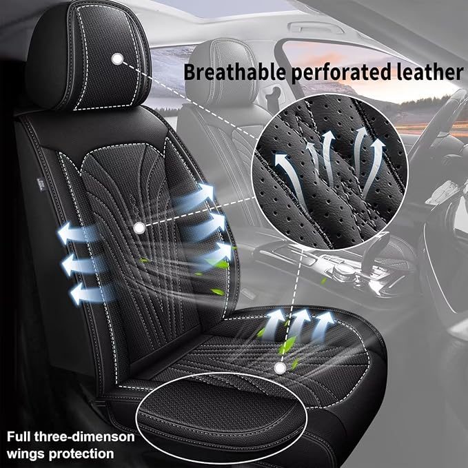 2 Front Car Seat Cover Fit for Toyota Camry 2012-2024 2025 Faux Leather - Image 5