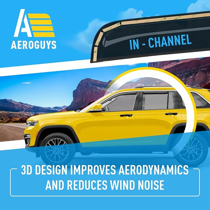 Extra Durable Window Deflectors in-Channel Window Visors Rain Guards Fit - Image 5