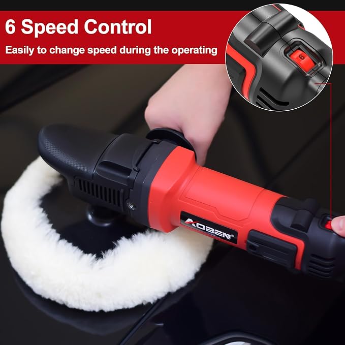 AOBEN 6/7 inch Buffer Polisher, Rotary Car Buffer, 1600W Car Polisher Waxer Kit - Image 7