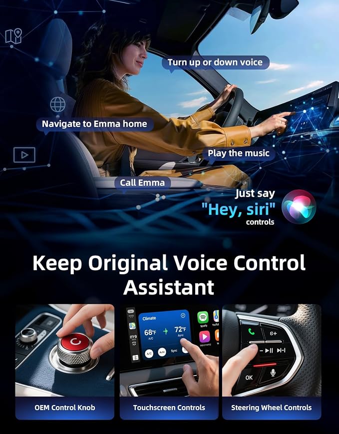 Wireless CarPlay Adapter for Apple iPhone & Android Auto, Plug & Play Dongle - Image 4