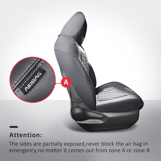 MIROZO RAV4 Seat Covers, Faxu Leather Car Seat Covers Non-Hybrid Fits - Image 3