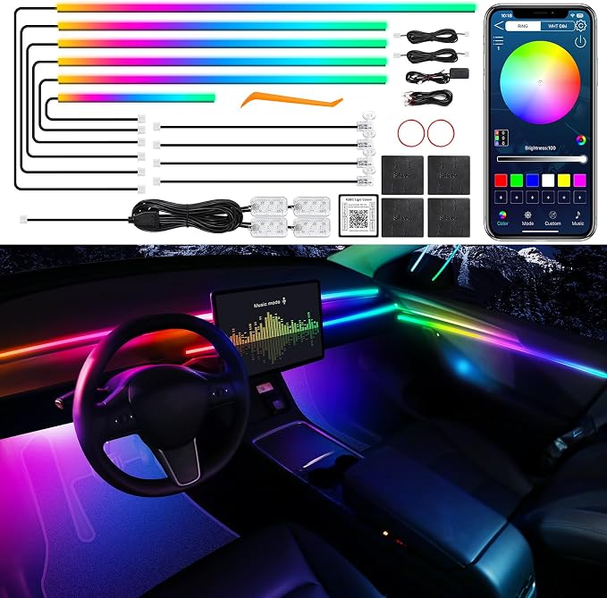 Dreamcolor Acrylic Interior Car LED Strip Light - Image 2