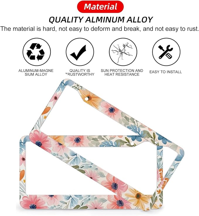 Flowers Floral License Plate Frames - Image 3