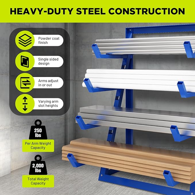Heavy Duty Steel Horizontal Storage Rack - Image 3