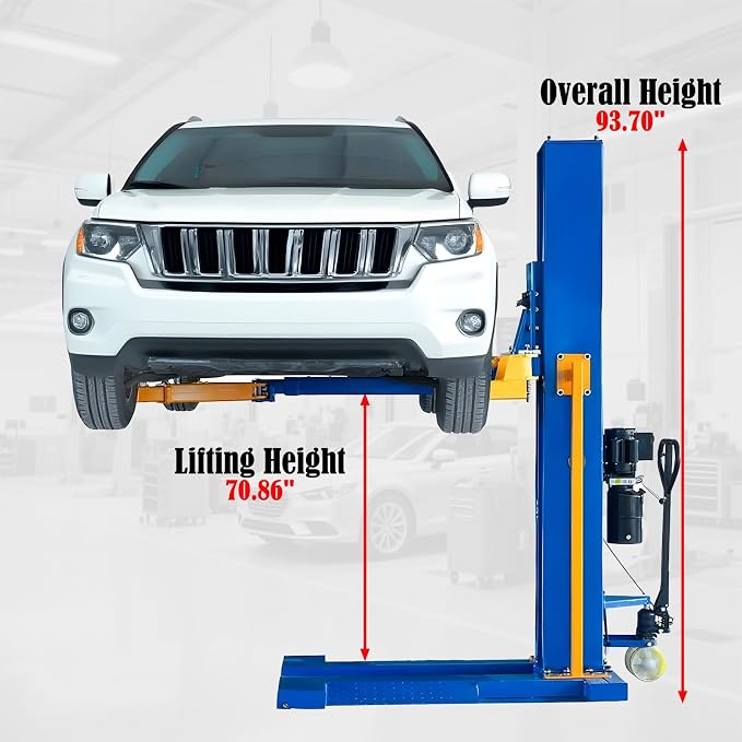 Car Lift Single/2 Post Auto Lifts, 6200/9000/10000LBS Capacity, 240V Hydraulic - Image 2