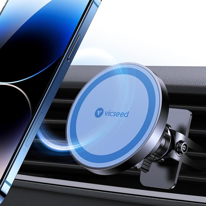 VICSEED for MagSafe Car Mount Magnetic Phone Holder for Car Vent 360 Adjustable by VICSEED